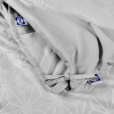 48"x72" Clean Comfort 20lbs Weighted Blanket With Removable Cover Gray - Sealy - Image 2