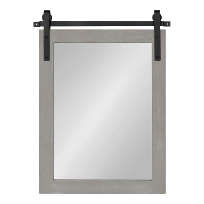 18" X 26" Cates Rectangle Wall Mirror Gray - Kate & Laurel All Things Decor