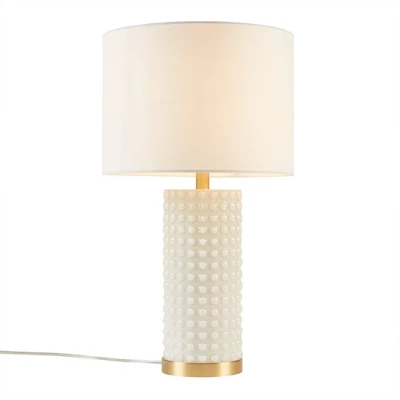 Grace Ivy Textured Dot Table Lamp (Includes LED Light Bulb) White/Gold - Ink+Ivy - Image 5