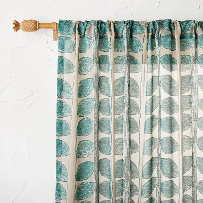 1pc Sheer Vines Burnout Window Curtain Panel Green - Opalhouse™ Designed With Jungalow™ - Image 2