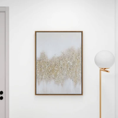Glam Metal Abstract Framed Wall Art With Gold Frame Gold - CosmoLiving By Cosmopolitan - Image 7