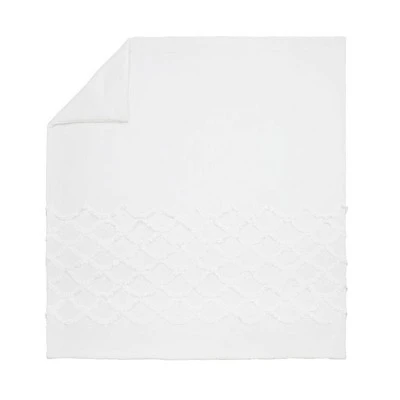 Full/Queen 4pc Ruffled Scallop Comforter Set White - Jessica Simpson - Image 5