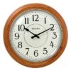 12.5" Wood Wall Clock With Quiet Sweep Natural - Westclox