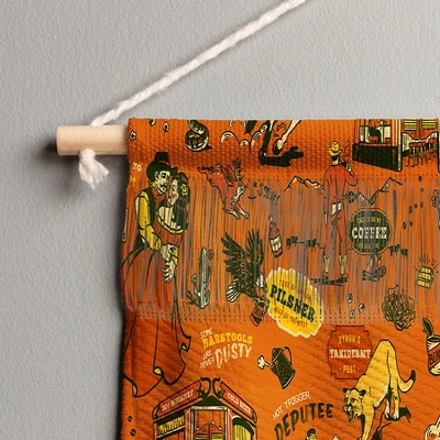 The Whiskey Ginger Old West Inspired Vintage Pattern Fiber Wall Hanging - Society6 - Image 2