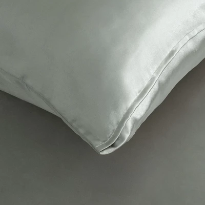 PiccoCasa Satin Sheet Set Polyester With 2 Envelope Pillowcases Elastic Deep Pocket Fitted Sheet 4 Pcs - Image 4
