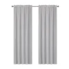 Kate Aurora Montauk Accents Ultra Lux 2 Piece Rod Pocket Silver Sheer Voile Window Curtain Panels - 84 In. Long