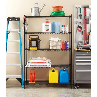 Whitmor 5 Tier Supreme Shelving Black - Image 2