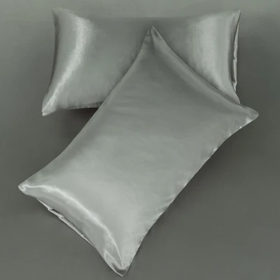 PiccoCasa Satin Sheet Set Polyester With 2 Envelope Pillowcases Elastic Deep Pocket Fitted Sheet 4 Pcs - Image 3