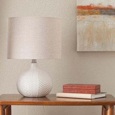 Textured Ceramic Accent Lamp Cream - Threshold