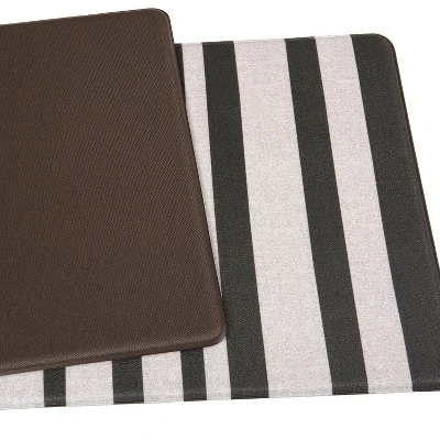 World Rug Gallery Contemporary Striped Anti-Fatigue Standing Mat - Image 3
