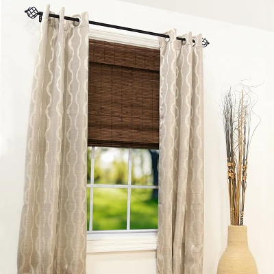 Radiance Brooklyn 32.5-in Cordless Cocoa Bamboo Roman Shade