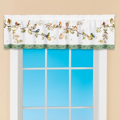 Collections Etc Songbirds On Fall Branches Window Valance