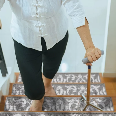 Sussexhome Floral Collection Anti-Slip Carpet Stair Treads, 9" X 28" - Image 9