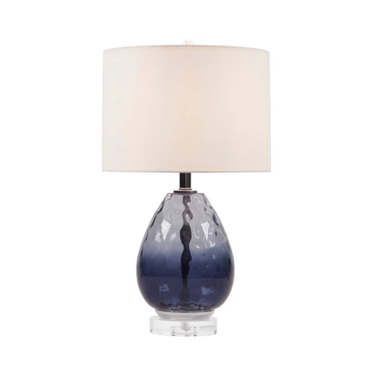 Borel Glass Table Lamp Dark Blue - Urban Habitat - Image 3