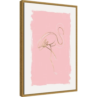 16" X 23" Graceful Bird I By Eva Watts Framed Canvas Wall Art - Amanti Art