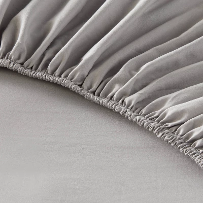 Full Garment Washed Microfiber Solid Sheet Set Gray - Room Essentials™ - Image 3