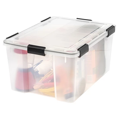 IRIS 62qt WeatherPro Plastic Storage Bin Clear - Image 3
