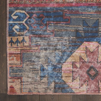 Nicole Curtis Machine Washable Distressed Southwestern Indoor Rug - Image 4