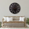 15.5" Authentic Vintage Wall Clock Black - Westclox