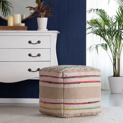 Soulard Pouf Beige - Anji Mountain - Image 7