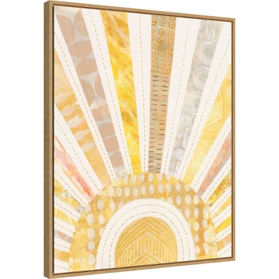 22" X 28" Boho Sunshine I By Courtney Prahl Framed Canvas Wall Art Light Brown - Amanti Art