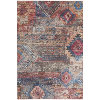 Nicole Curtis Machine Washable Distressed Southwestern Indoor Rug - Image 11