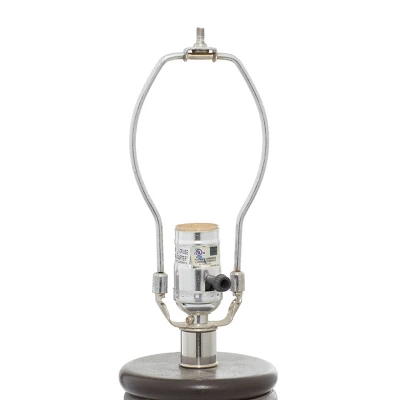 Terracotta Carved Details Table Lamp Set Of 2 Brown - Olivia & May - Image 6