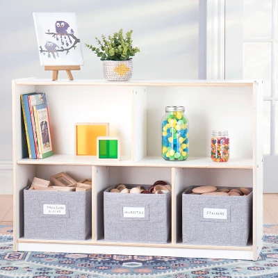 Guidecraft EdQ 2-Shelf 5-Compartment Storage - 30"