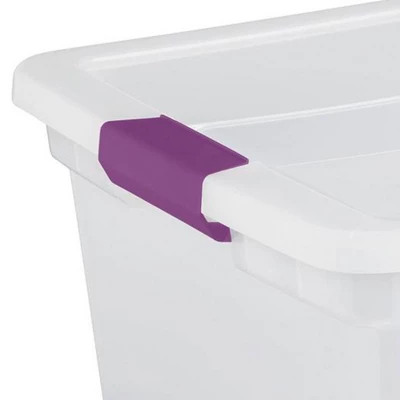Sterilite 66 Quart Clear Plastic Latching Handle Storage Container Tote - Image 2
