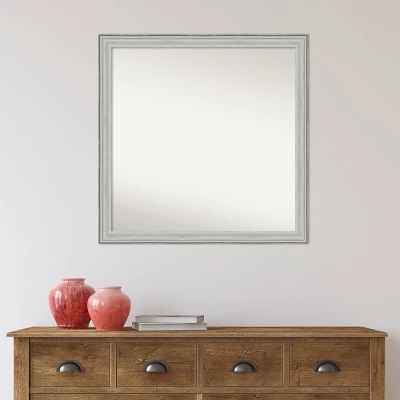29" X 29" Non-Beveled Bel Volto Silver Wood Wall Mirror - Amanti Art - Image 7