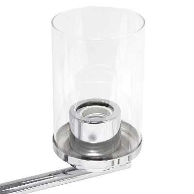 3-Light 15" Classic Contemporary Clear Glass/Metal Hanging Pendant Chandelier - Lalia Home - Image 5