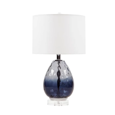 Borel Glass Table Lamp Dark Blue - Urban Habitat - Image 2