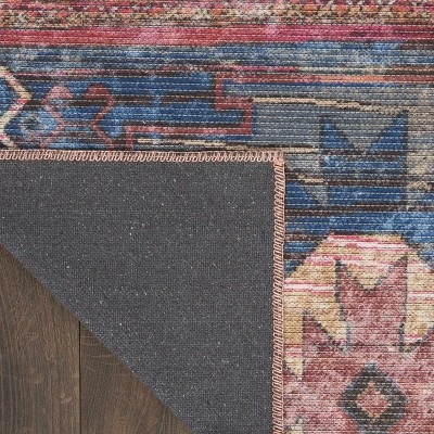 Nicole Curtis Machine Washable Distressed Southwestern Indoor Rug - Image 2
