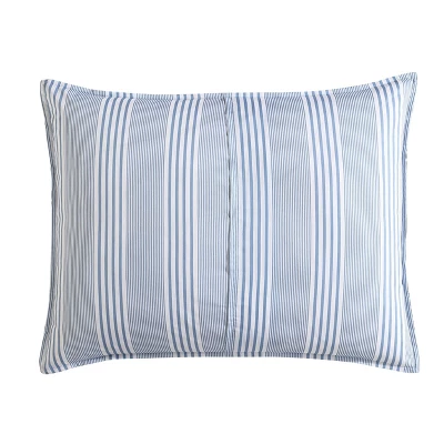 Laura Ashley 7pc Full/Queen Branch Toile 100% Cotton Comforter Sham Bonus Set Blue - Image 7