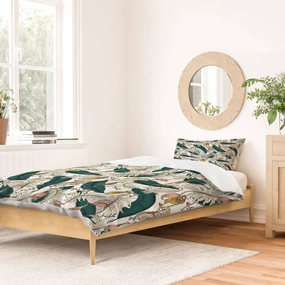 Holli Zollinger Orchid Garden Amora 100% Cotton Duvet Set - Deny Designs