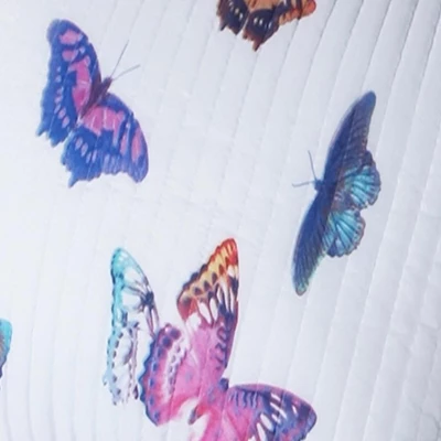 Mariposa Microfiber Pillow Sham Standard 20" X 26" Multicolor By Barefoot Bungalow - Image 2