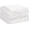 PiccoCasa Luxury Soft Fluffy Shaggy Faux Fur Bed Blanket 1 Pc