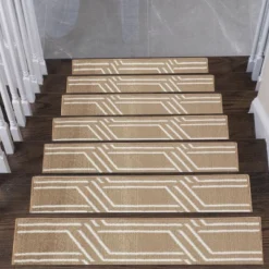 Sussexhome Modern Collection Non-Slip Carpet Stair Treads For Wooden Steps, 9" X 28"