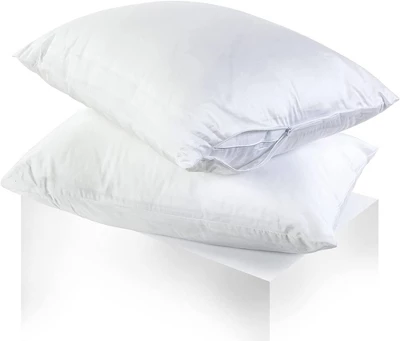 Linen Classique 320TC - Zippered Pillow Protector - White
