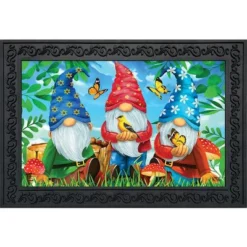 Gnome Sweet Gnome Spring Doormat Indoor Outdoor 30" X 18" Briarwood Lane