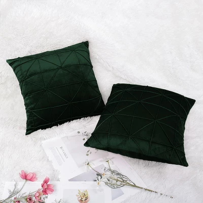 PiccoCasa Velvet Soft Square Decorative Plaid Throw Pillow Cases - Image 3