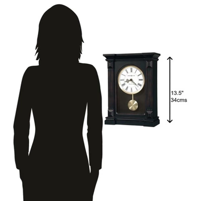 Howard Miller 635187 Howard Miller Mia Mantel Clock 635187 Worn Black (Brown Undertone)