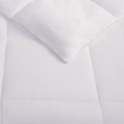 Cotton Sateen Down Alternative Comforter Level 1 Warm 3M Thinsulate Year Round Warmth (Twin) White - Image 5
