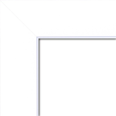 19" X 53" Non-Beveled Corvino White Wood On The Door Mirror - Amanti Art - Image 2