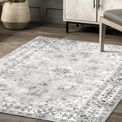 NuLOOM Ren Vintage Floral Machine Washable Area Rug - Image 8