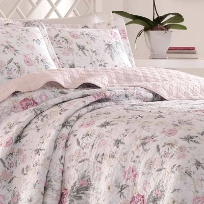 Pink Breezy Floral Quilt Set - Laura Ashley - Image 3