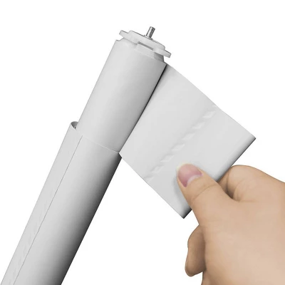 1pc Blackout Tear-to-Fit Vinyl Roller Window Shade White - Lumi Home Furnishings - Image 4