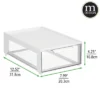 MDesign Plastic Stackable Office Storage Organizer With Drawer