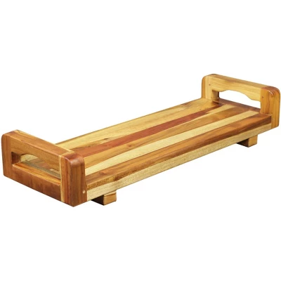 29"x5" Eleganto Teak Wood Bathtub Storage Caddy Natural - EcoDecors - Image 5