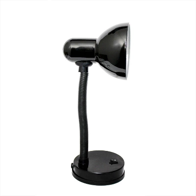 Basic Metal Desk Lamp With Flexible Hose Neck Black - Simple Designs - Image 3